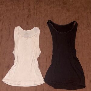 Women's Black and White Tank Tops